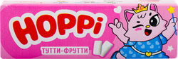 Жевательная резинка HOPPI со вкусом тутти-фрутти, 13,2г, крупный план