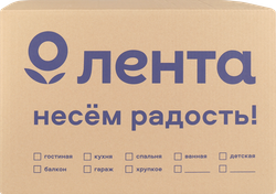 Гофрокороб ЛЕНТА 59х39х38,5см, с флексо печатью, фотография