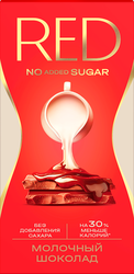 Шоколад молочный RED Delight, 70г, вид