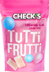 Жевательная резинка CHECKS со вкусом тутти-фрутти, без сахара, 34г, изображение