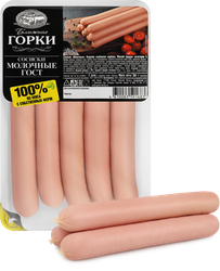 Изображение товара Сосиски БЛИЖНИЕ ГОРКИ Молочные ГОСТ, 365г