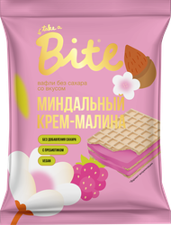 Изображение товара Вафли TAKE A BITE Малина–миндальный крем, без сахара, 30г