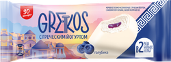 Мороженое ИНМАРКО Gre-Kos с греческим йогуртом и голубикой в белой глазури 4%, без змж, эскимо, 57г, изображение