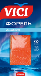 Форель слабосоленая VICI филе-кусок, 150г, вид