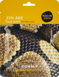 Маска для лица CONSLY тканевая с пептидом Syn-ake, 25мл, изображение