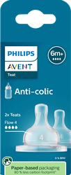 Соска для бутылочки PHILIPS AVENT Anti-colic, с 6 месяцев, Арт. 
SCY764/02, 2шт, фото