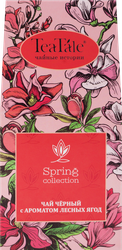 Чай черный TEATALE Garden Flowers Pink с лесными ягодами байховый, среднелистовой, 50г, картинка
