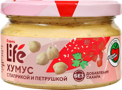 Хумус ЛЕНТА LIFE с паприкой и петрушкой, 200г, детальное фото
