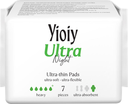 Прокладки YIOIY Ultra ночные, 7шт, картинка