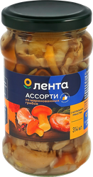 Ассорти грибное маринованное ЛЕНТА, 314мл, вид