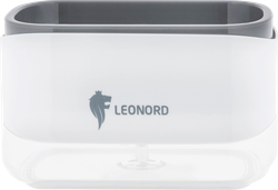 Диспенсер для моющего средства LEONORD Sauber, нажимной, с держателем для губки, Арт. 105847, детальное фото