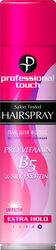 Лак для волос PROFESSIONAL TOUCH Pro-vitamin B5&Silk Protein, экстрасильная фиксация, 265мл, фото