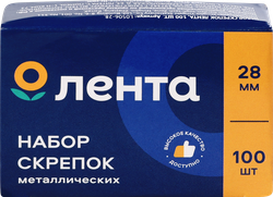 Набор скрепок ЛЕНТА, Арт. L0506-28, 100шт, детальное фото