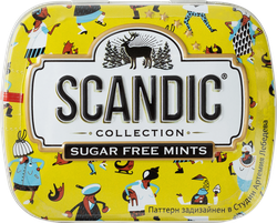 Конфеты SCANDIC без сахара со вкусом клубничный микс, 14г, фото