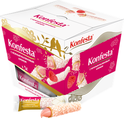 Конфеты KONFESTA глазированные с малиновой начинкой 150г, вид