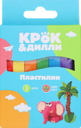 Пластилин КРОК&ДИЛЛИ 6 цветов, Арт. L923325-6C, 6шт, фото