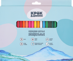 Набор цветных карандашей КРОК&ДИЛЛИ акварельные, 24 цвета, Арт. L522073, детальное фото