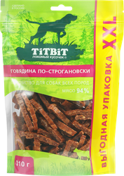 Лакомство для собак TITBIT Говядина по-строгановски, выгодная упаковка 
XXL, для всех пород, 310г, детальное фото