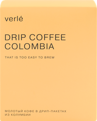 Кофе молотый VERLE Colombia Drip Box натуральный, 66г, фото