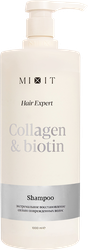 Шампунь MIXIT Hair Expert Collagen&Biotin, 1000мл, крупный план