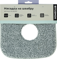 Насадка для швабры HOMECLUB микрофибра 21,5х21см, Арт. N-MOP3, картинка