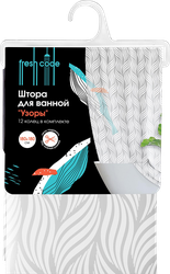 Штора для ванной FRESH CODE в ассортименте, Арт. 77350, изображение