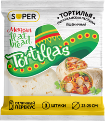 Лепешка SUPER Мексиканская Tortillas, 207г, детальное фото