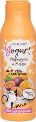 Гель для душа DELICARE Yogurt Маракуйя и манго, 400мл, крупный план