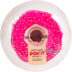 Шар бурлящий для ванны L'COSMETICS Donut, классика, клубника, 160г, детальное фото