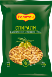 Макароны РОЛЛТОН Спирали, с оливковым маслом, 400г, изображение