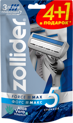 Станок для бритья ZOLLIDER Force 3 Max, 3 лезвия, одноразовый, 5шт, фотография