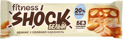 Батончик протеиновый FITNESSHOCK Белый арахис 20% протеина, без сахара, 50г, картинка
