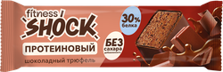 Батончик протеиновый FITNESSHOCK Шоколад, 30% протеина, без сахара, 40г, детальное фото
