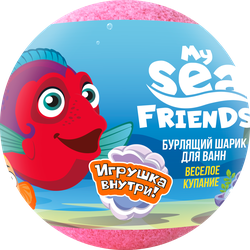Бурлящий шарик L'COSMETICS My Sea Friend, с игрушкой внутри, 130г, фотография