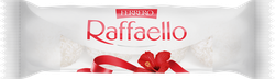 Конфеты RAFFAELLO с цельным миндальным орехом в кокосовой обсыпке, 40г, крупный план