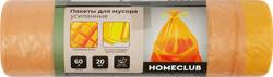 Пакеты для мусора HOMECLUB аромат манго, overlap, 60л, 20шт, детальное фото