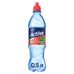 Напиток AQUA MINERALE Актив Клубника и мята негазированная, 0.5л, вид