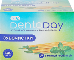 Зубочистки DENTODAY деревянные, 500шт, картинка