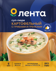 Суп ЛЕНТА Картофельный, с грибами и гренками, 19г, фото