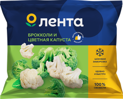 Смесь овощная ЛЕНТА Цветная капуста и брокколи, 400г, фотография