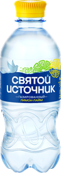 Вода СВЯТОЙ ИСТОЧНИК с ароматом лимона и лайма, газированная,  0.33л, изображение
