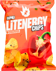 Чипсы картофельные LIT ENERGY Паприка, 120г, крупный план