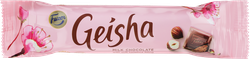 Батончик шоколадный FAZER Geisha с ореховой начинкой из фундука, 37г, крупный план
