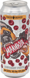 Напиток пивной PANZER BREWERY Малинуа нефильтрованный непастеризованный неосветленный 6,9%, 0.45л, детальное фото