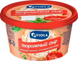 Сыр творожный VIOLA с вялеными томатами и итальянскими травами 64%, без змж, 140г, изображение
