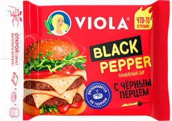 Сыр плавленый VIOLA Black Pepper с черным перцем 45%, без змж, 140г, детальное фото