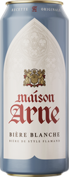 Напиток пивной MAISON ARNE Бир Бланш нефильтрованное осветленное пастеризованное 4,9%, 0,43л, изображение