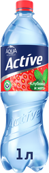 Вода питьевая AQUA MINERALE со вкусом клубники и мяты негазированная, 1л, картинка