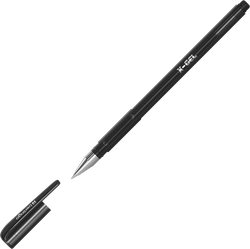 Ручка гелевая BERLINGO Tribase Gel grip, черный, 0,5мм, грип, крупный план