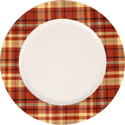 Тарелка обеденная HOMECLUB Plaid, 26,6см, фарфор, Арт. ED-p1, детальное фото